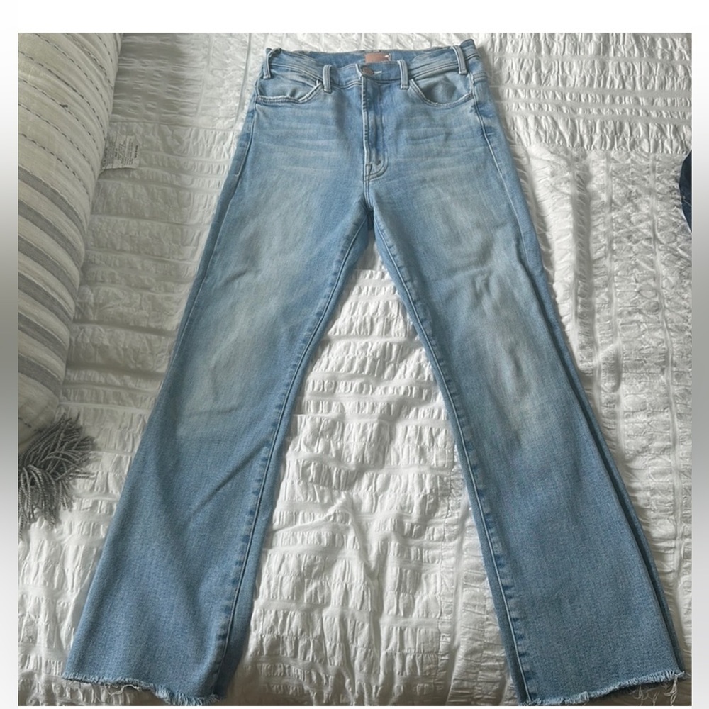 Mother jeans hustler ankle fray